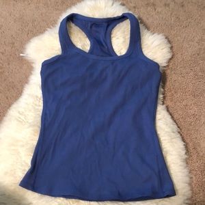 ALO Yoga Tank Built-in Bra MEDIUM blue